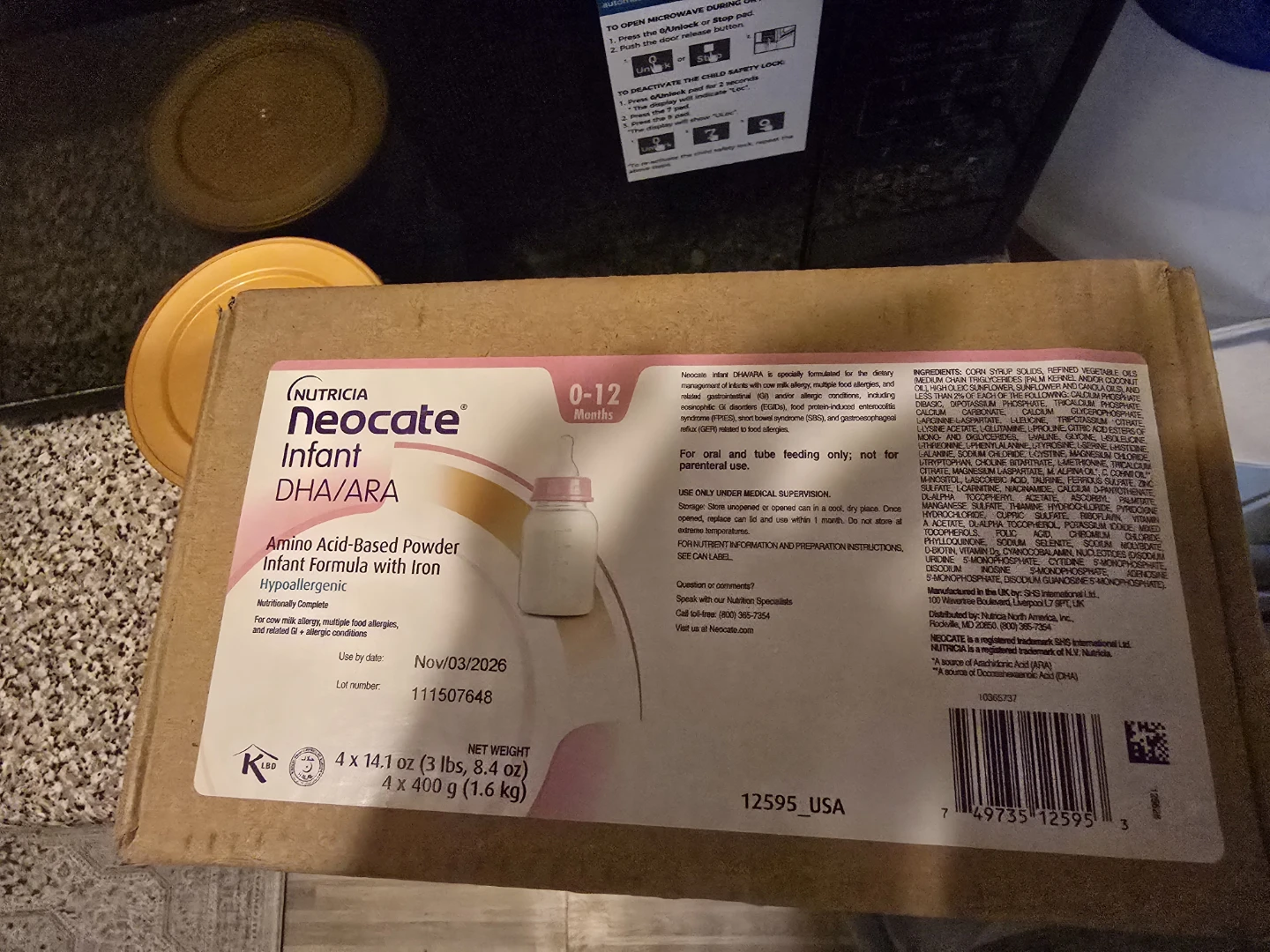 Nutricia Neocate Infant DHA/ARA Formula Powder 14.1 oz - photo 2