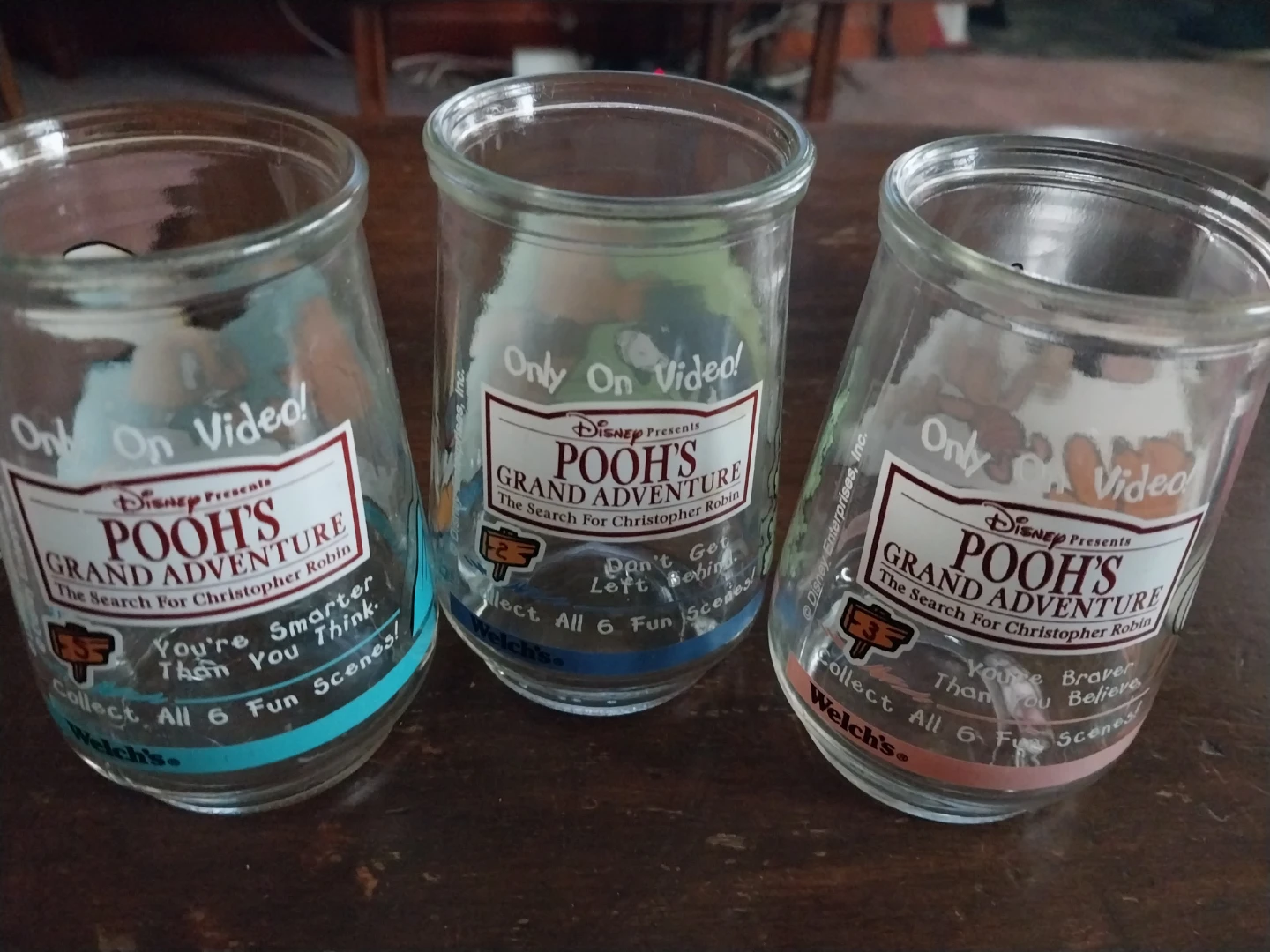 🏆3 Winnie the Pooh Welch's Glass Jars 🏆 - photo 2