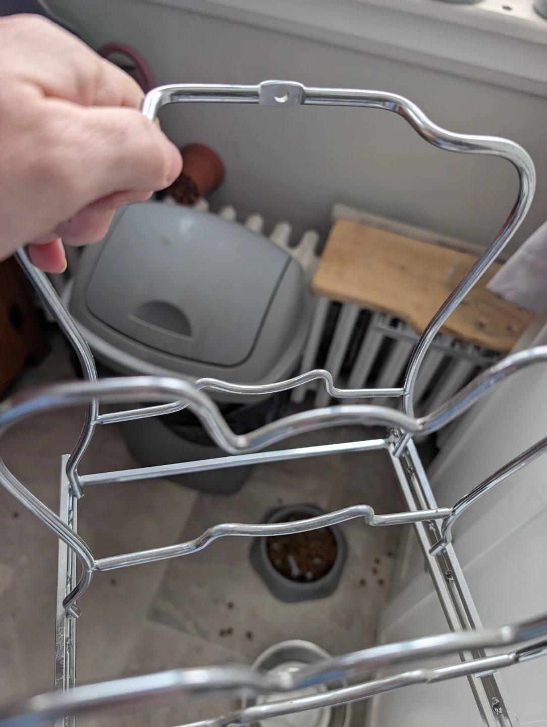 Silver Metal Pot Lid Organizer Rack - photo 3