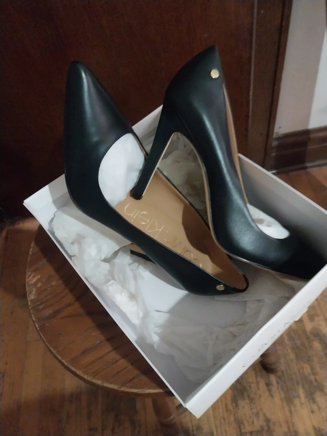 Calvin Klein Black Brady Sheep Nappa Heels - Size 11 M / EU 41.5 - photo 4