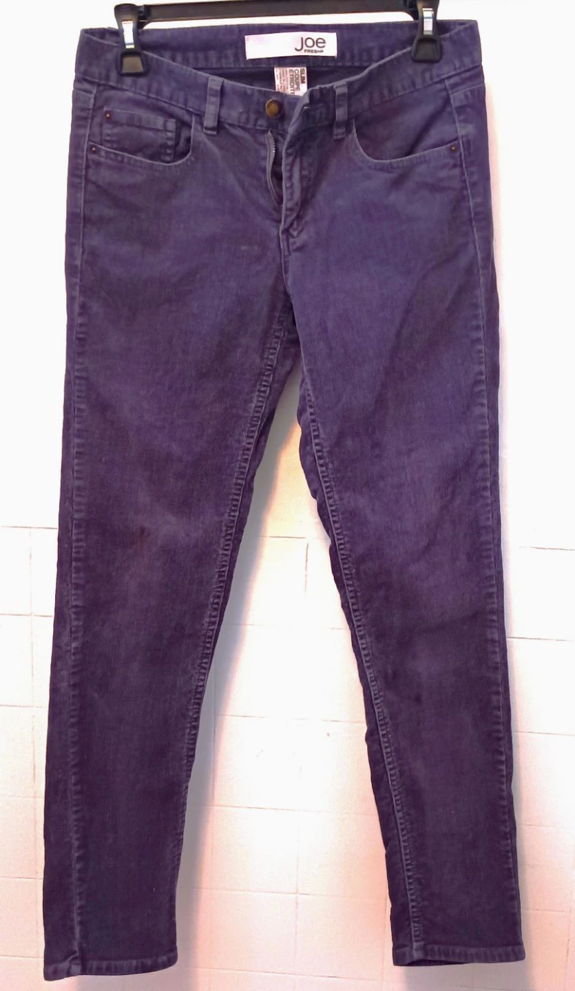 Joe Fresh Slim Corduroy Pants - Purple - Size 2