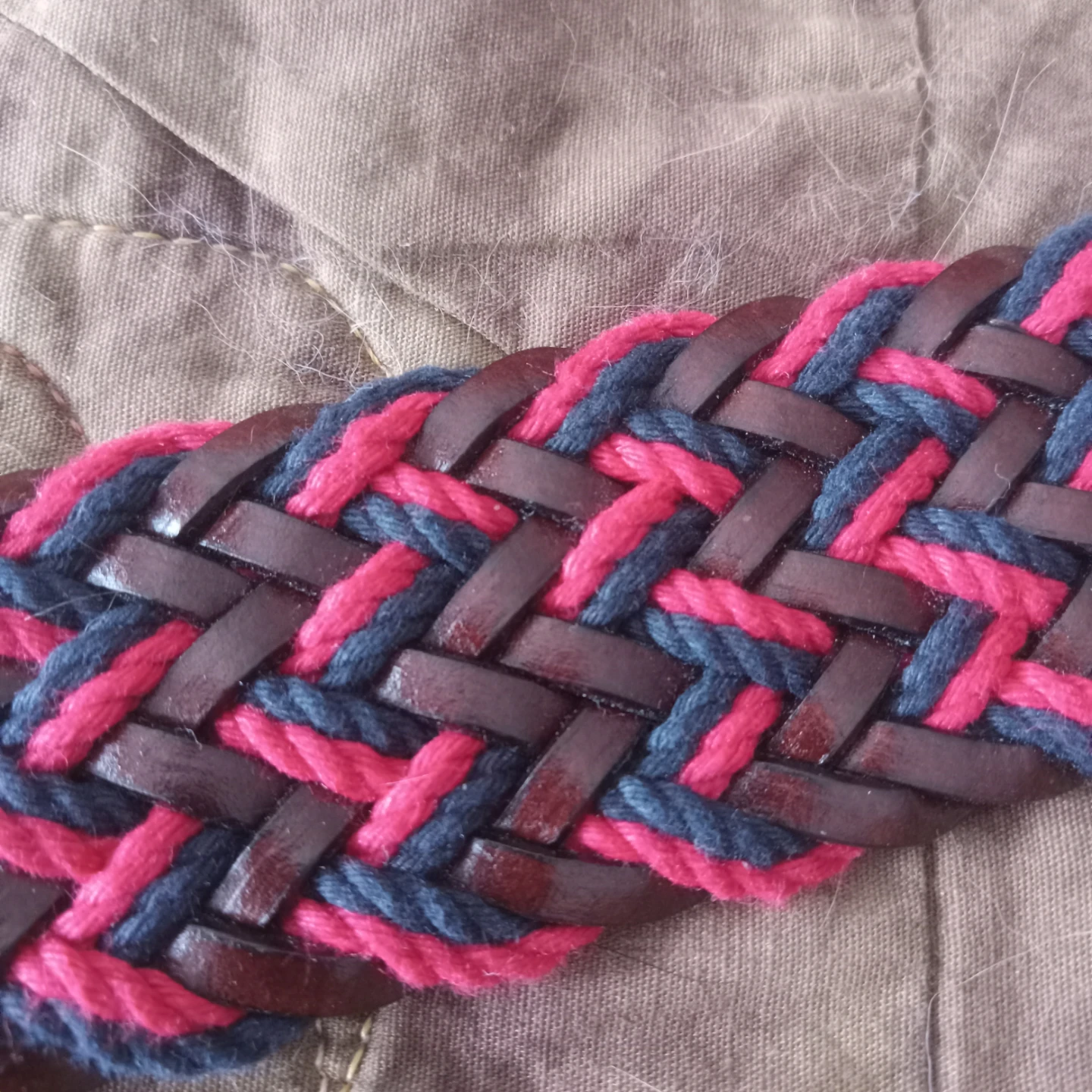 Carolina Herrera Woven Braided Leather Belt 90/34 - photo 2