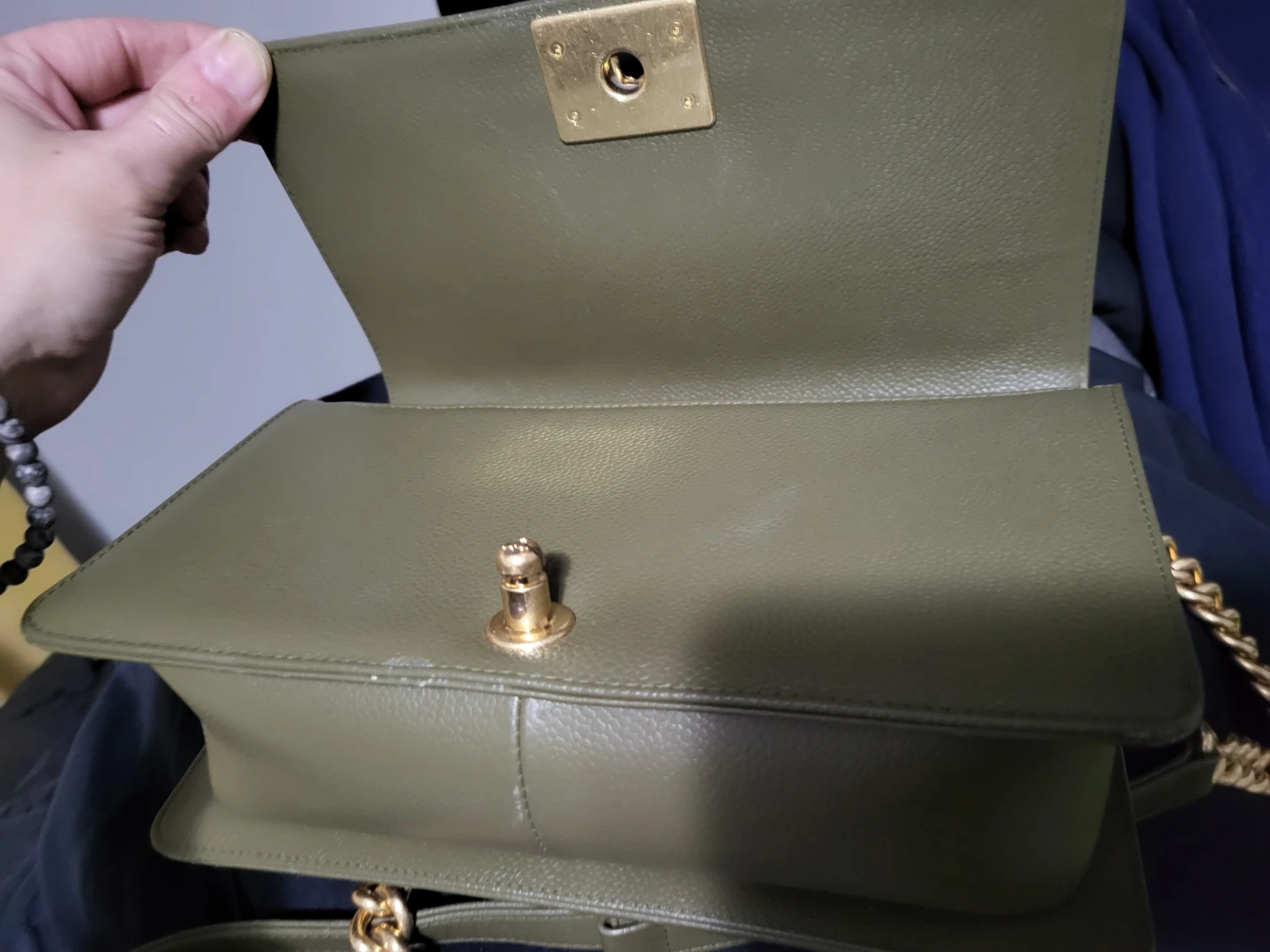 Chanel Quilted Flap Bag - Olive Green - photo 3
