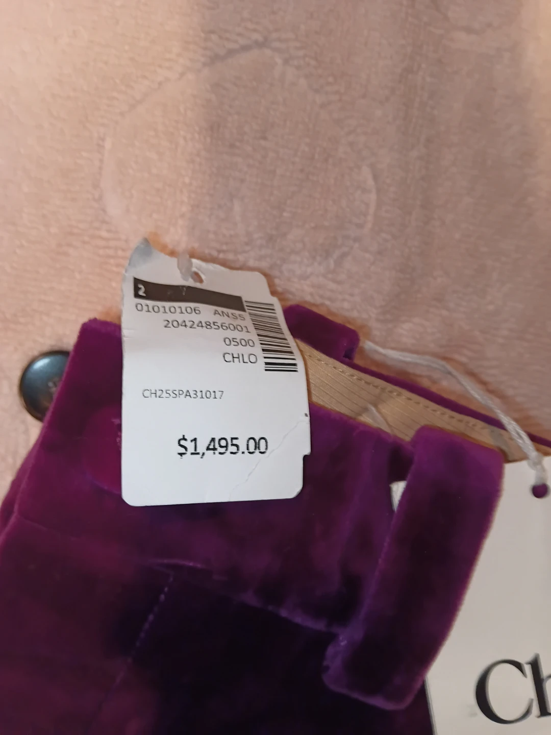 Chloé Velvet Pants - Plum - Size 2 - photo 4