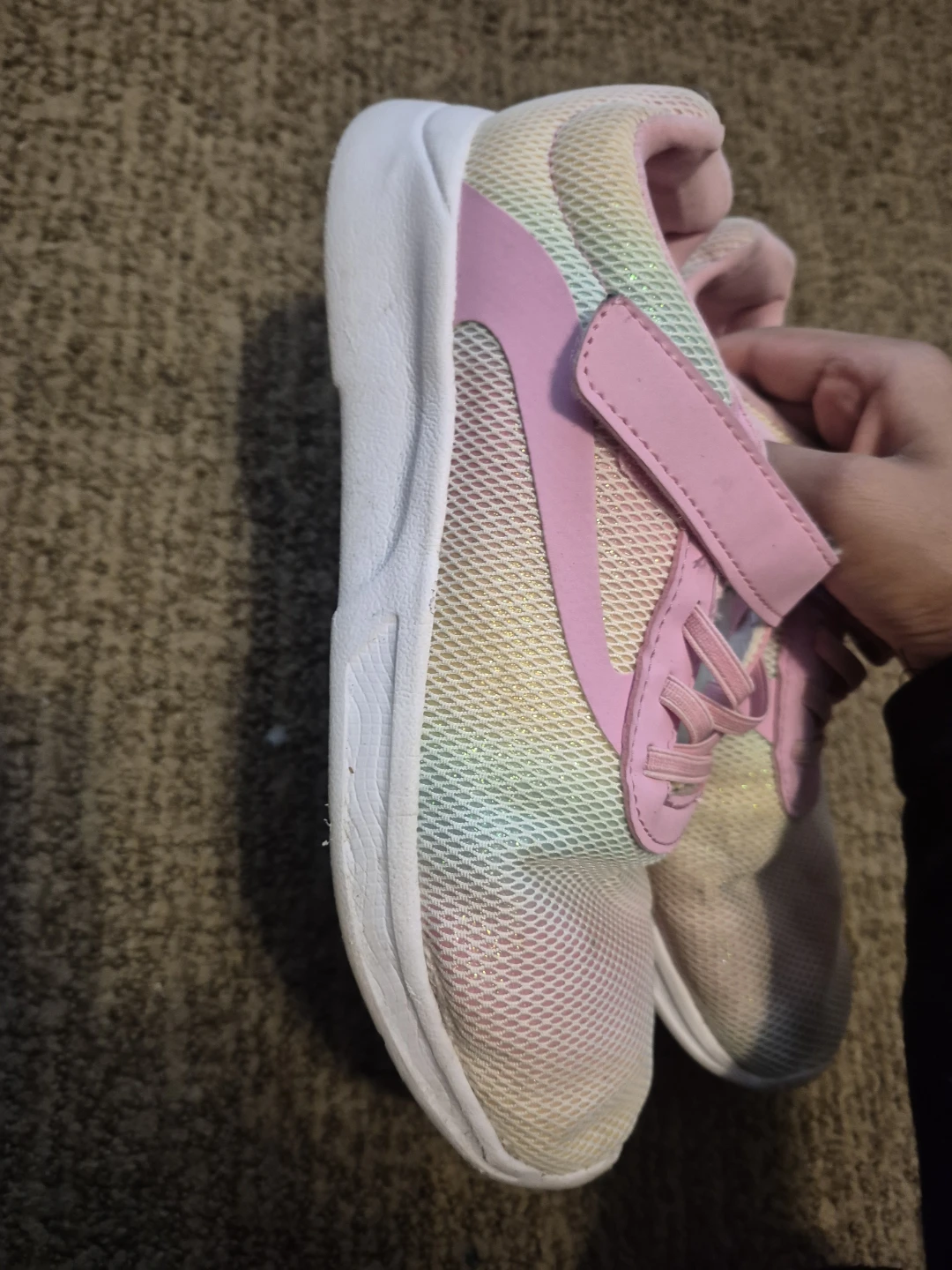 Athletic Works Girls Rainbow Sneakers Size 4 - photo 3