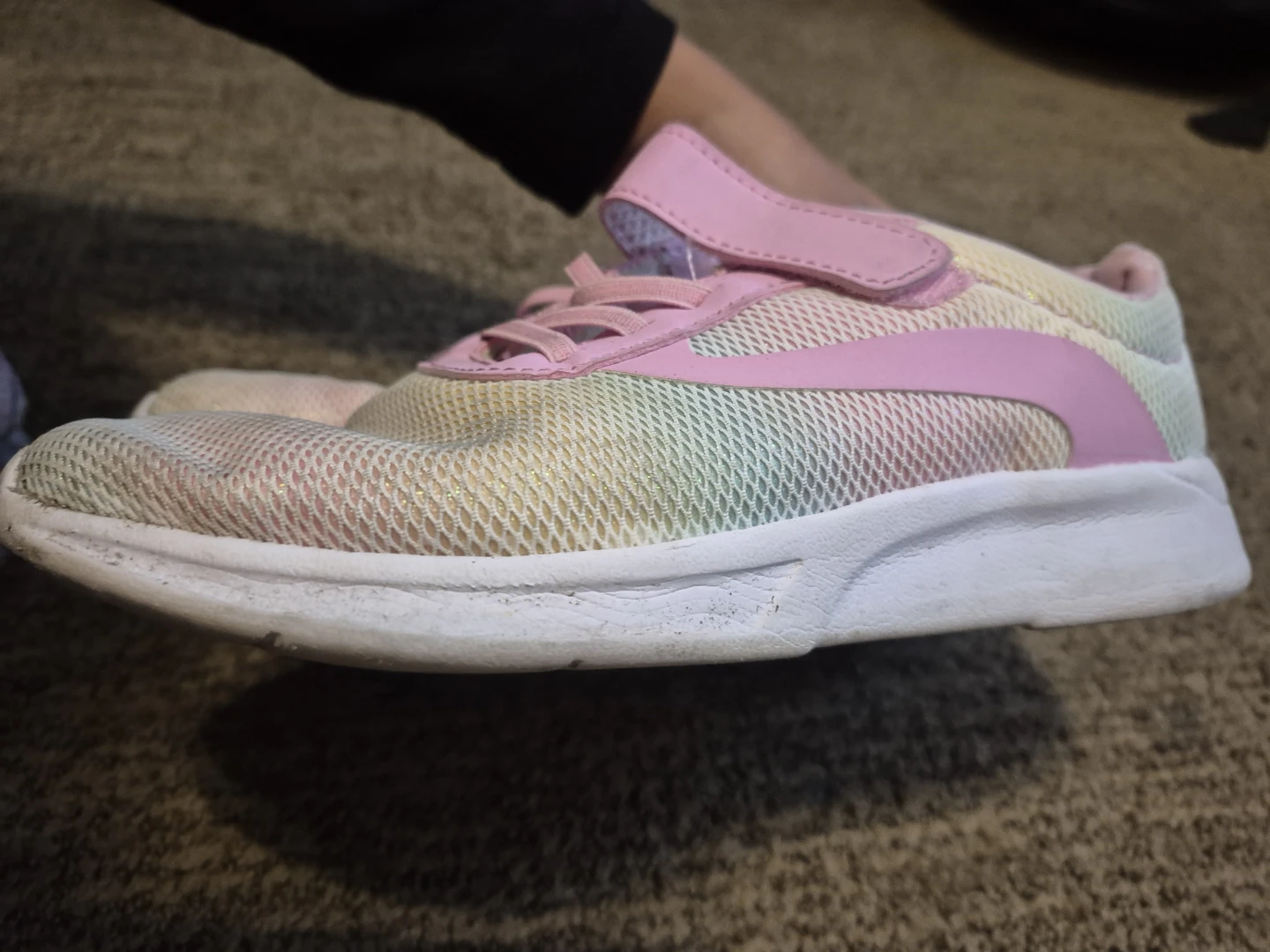 Athletic Works Girls Rainbow Sneakers Size 4 - photo 4