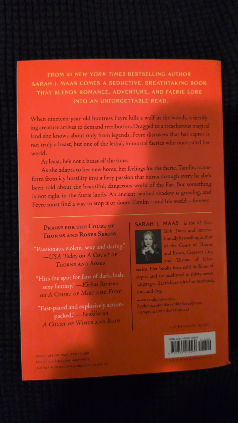 A Court of Thorns and Roses by Sarah J. Maas Paperback Book - photo 2