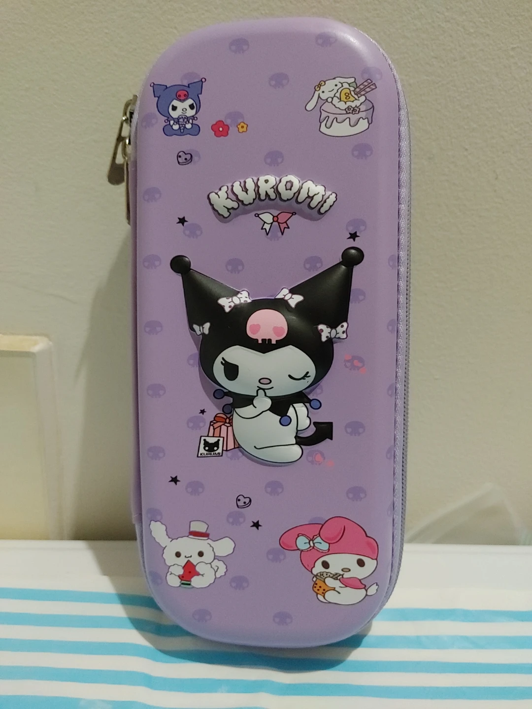 Kuromi Purple 3D Cover Pencil Case - Brand New