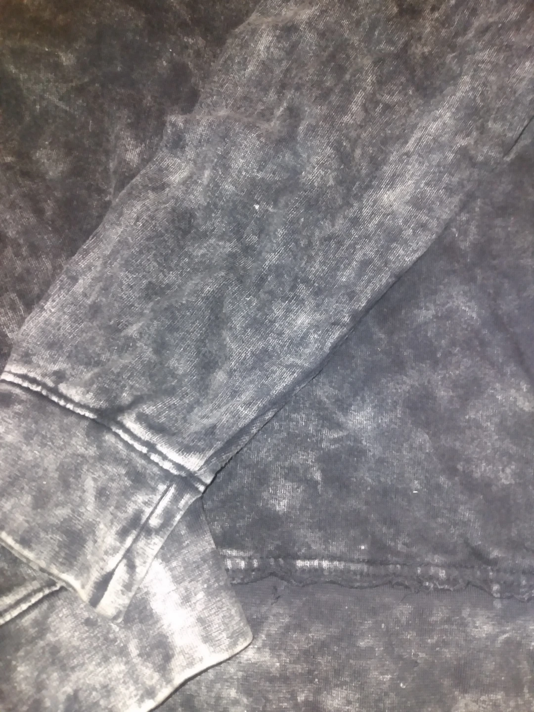 Grey Tie-Dye Sweatshirt with Rose Graphic - photo 2