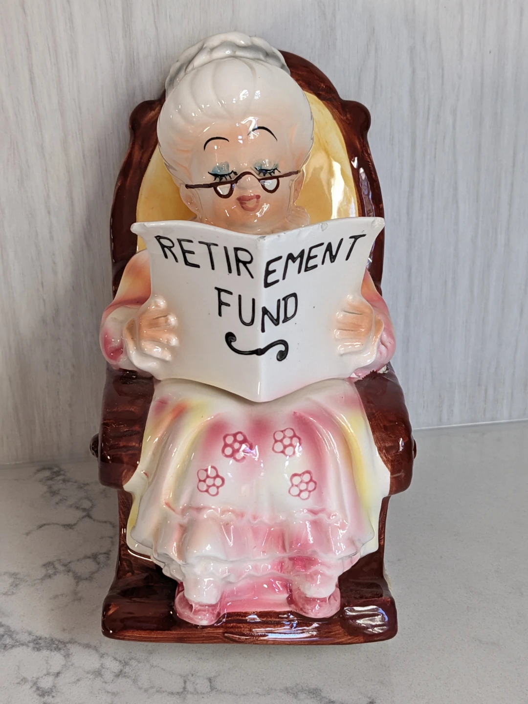 Grandma Rocking Chair "Retirement Fund" Bank