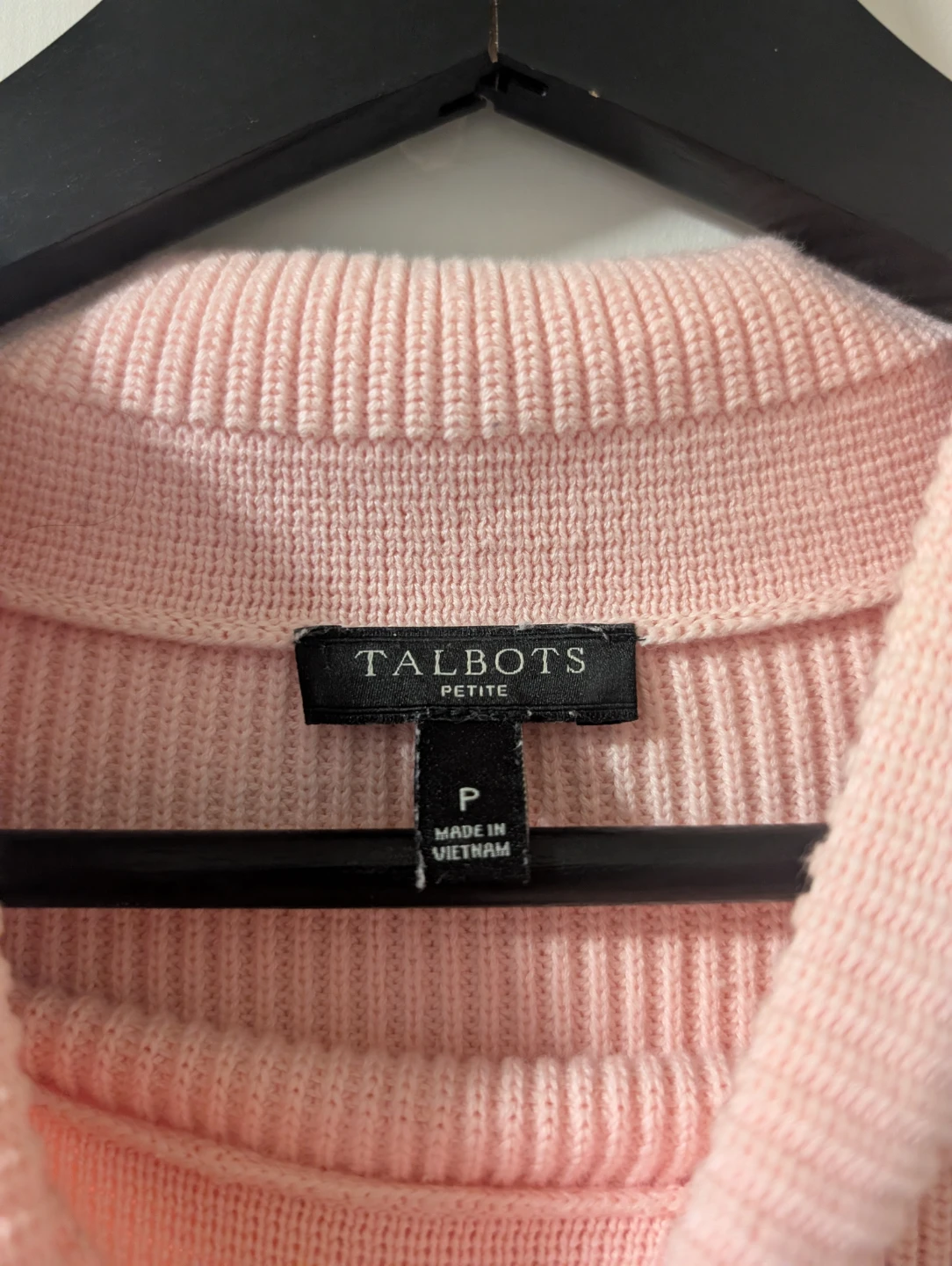 Talbots Petite Pink 100% Pima Cotton Sweater - Size P - photo 2