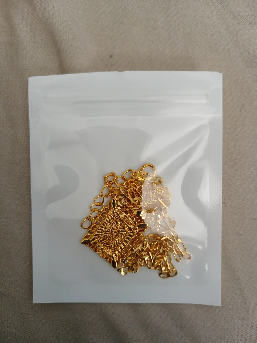 18K Yellow Gold Plated 925 Silver Chain & Pendant W/ A Letter M - photo 2