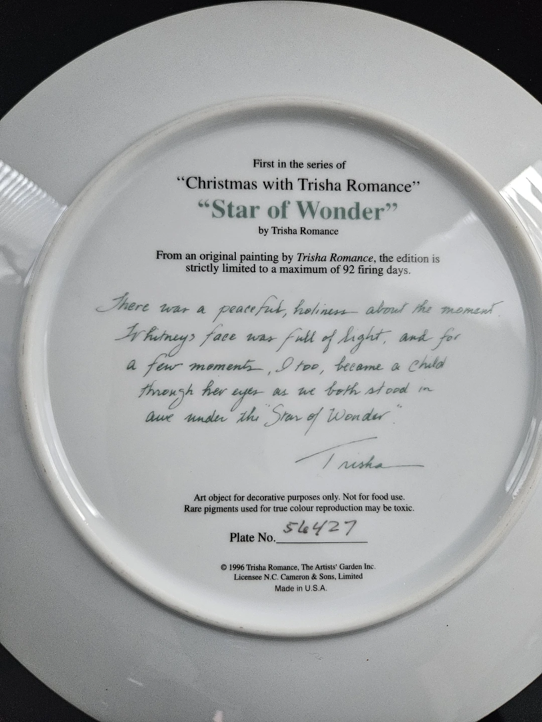 Trisha Romance Collectible Plates - photo 4