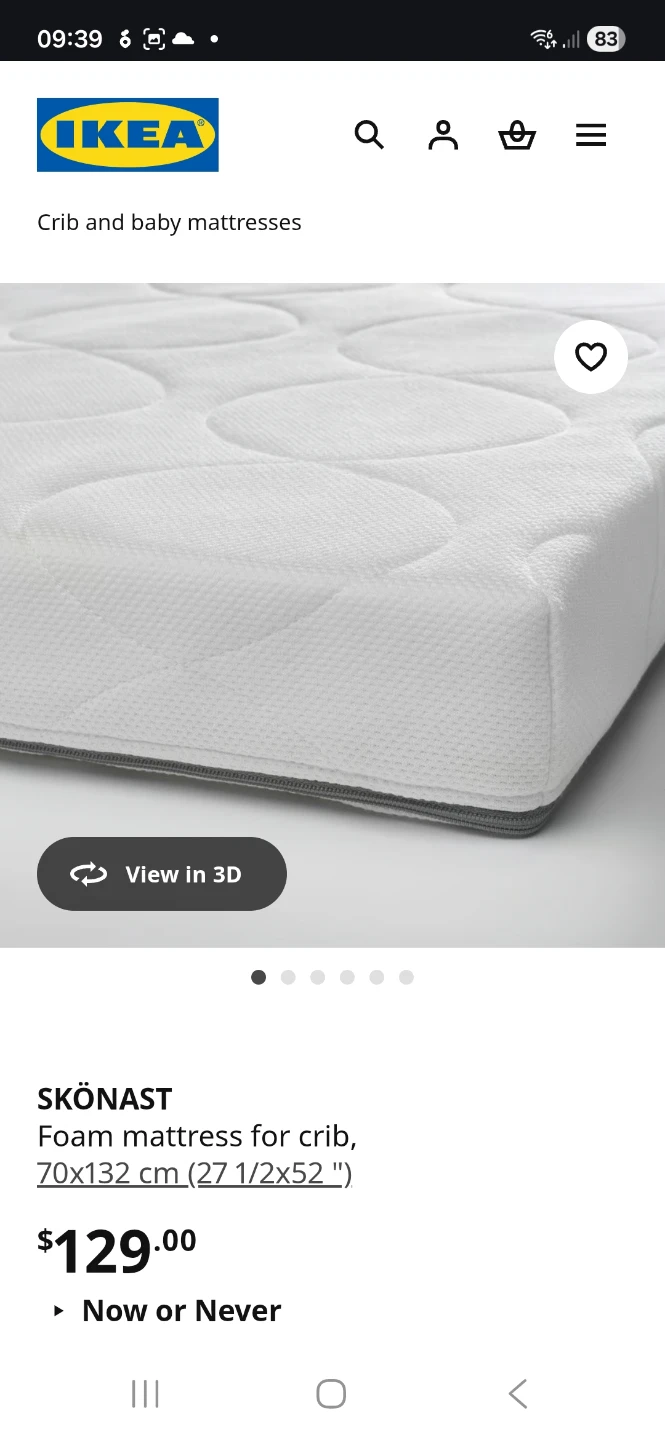 IKEA SNIGLAR Crib, Beech with MATTREES - photo 5