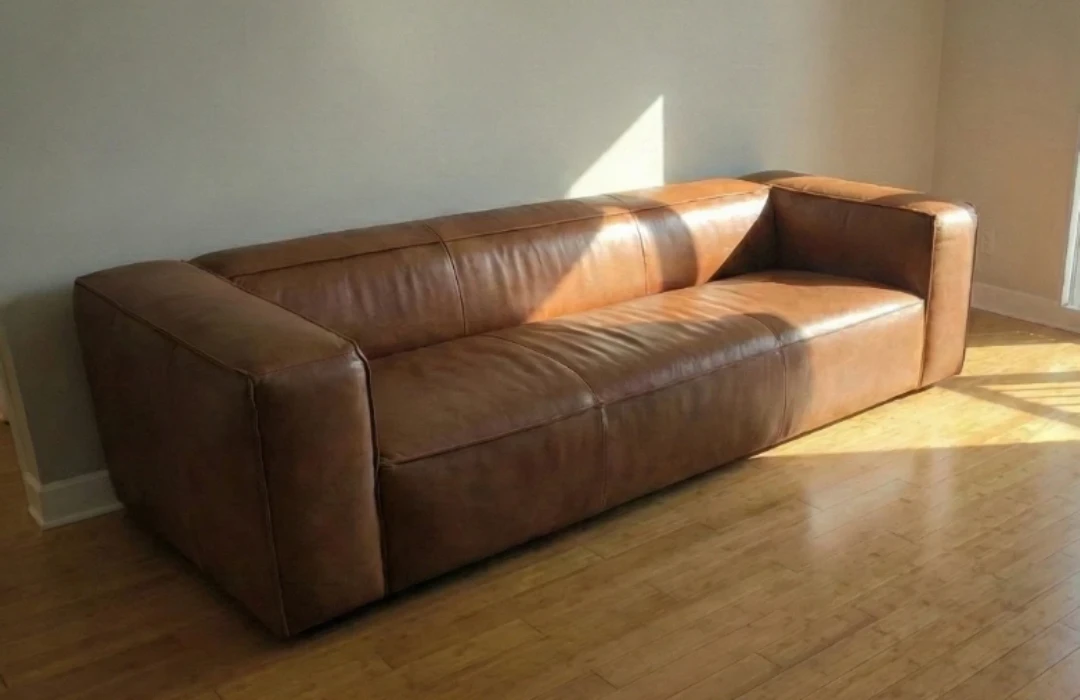 Brown Leather Rutherford Sofa