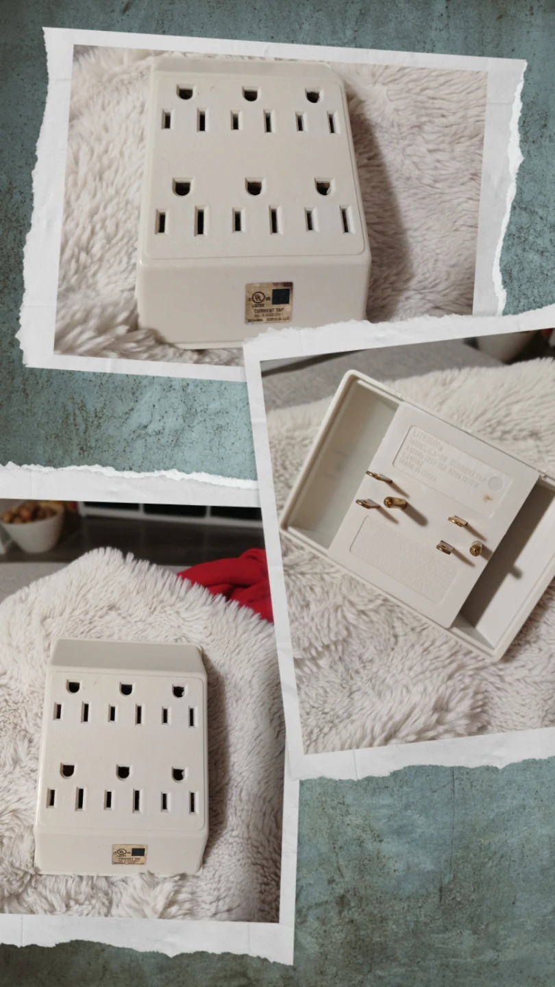 White 6-Outlet Power Tap Surge Protector