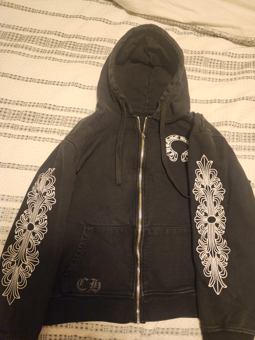 Chrome Hearts Black Zip-Up Hoodie