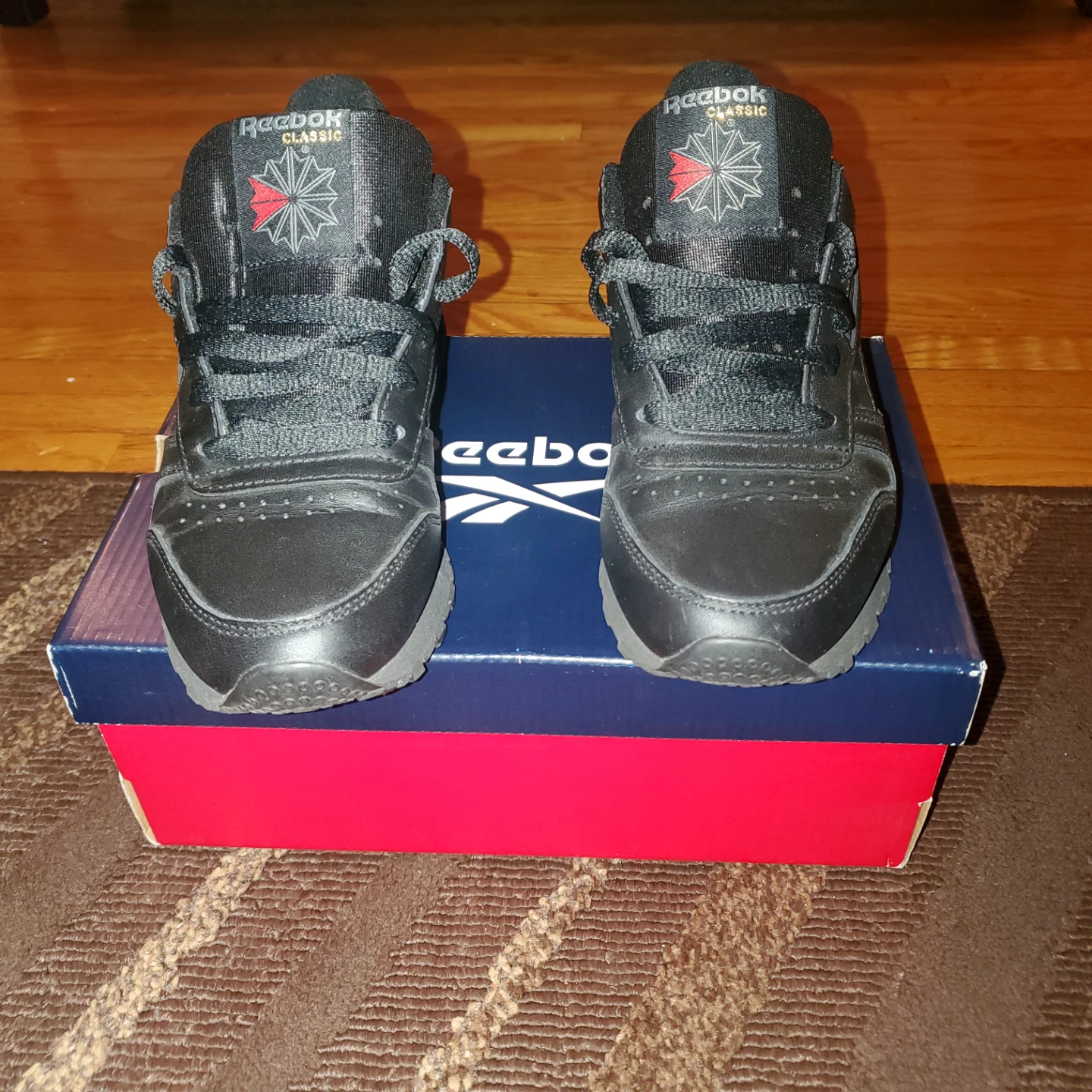 Women's Black Reebok Classic Leather Shoes