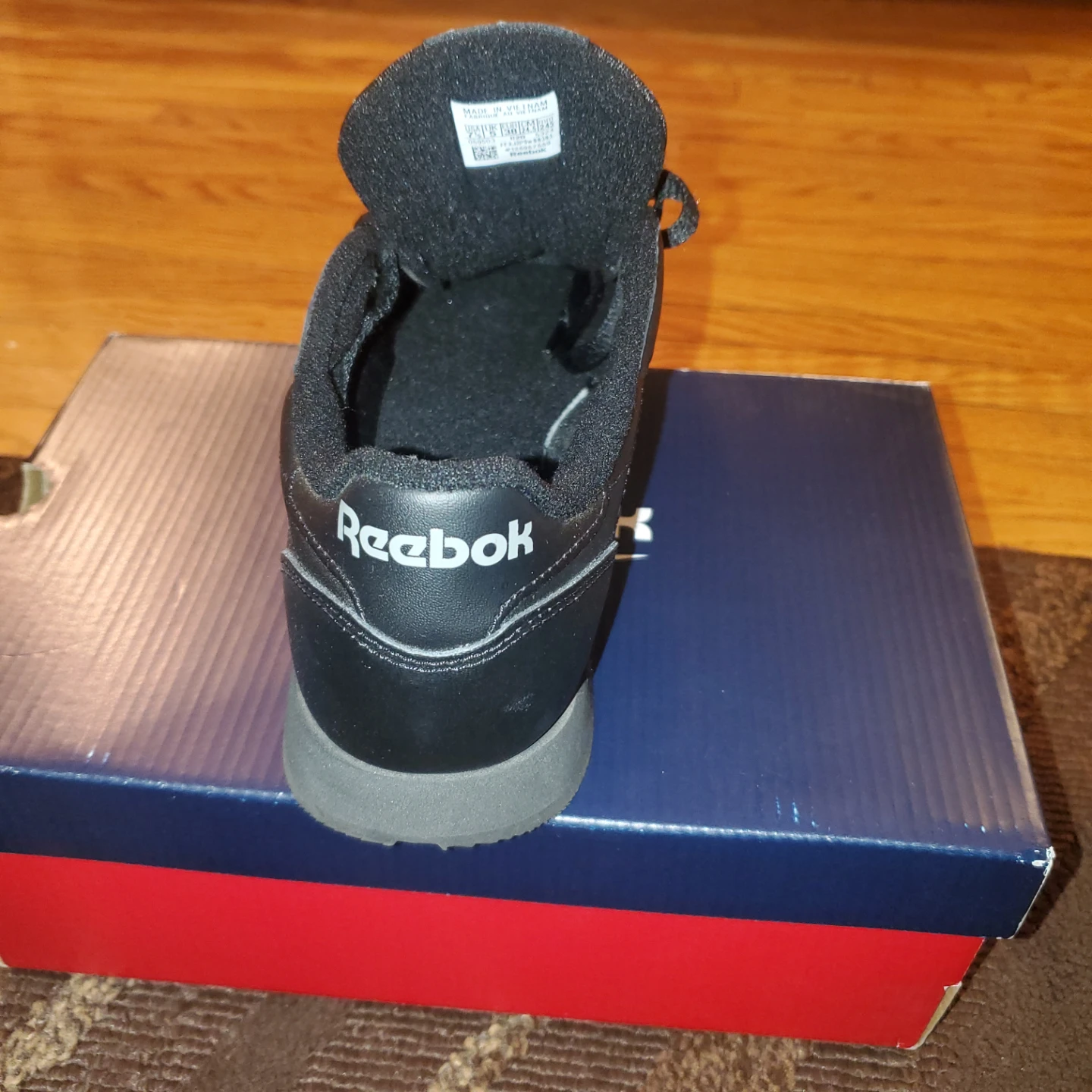 Women's Black Reebok Classic Leather Shoes - photo 4