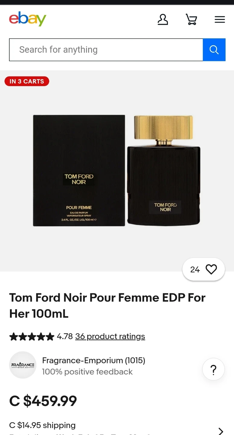 Tom Ford Noir EDP for Women **Rare Gem** ( AUTHENTIC ) - photo 4