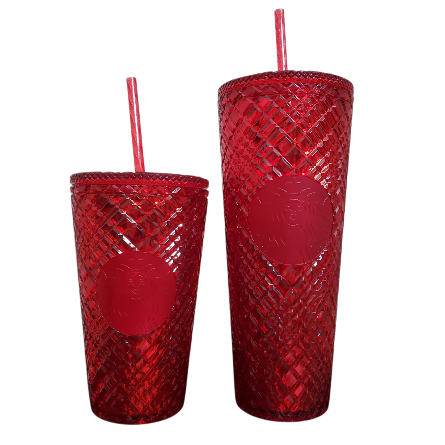 ❤️ Starbucks 2021 • Limited Edition Red Jeweled Tumbler Set ❤️