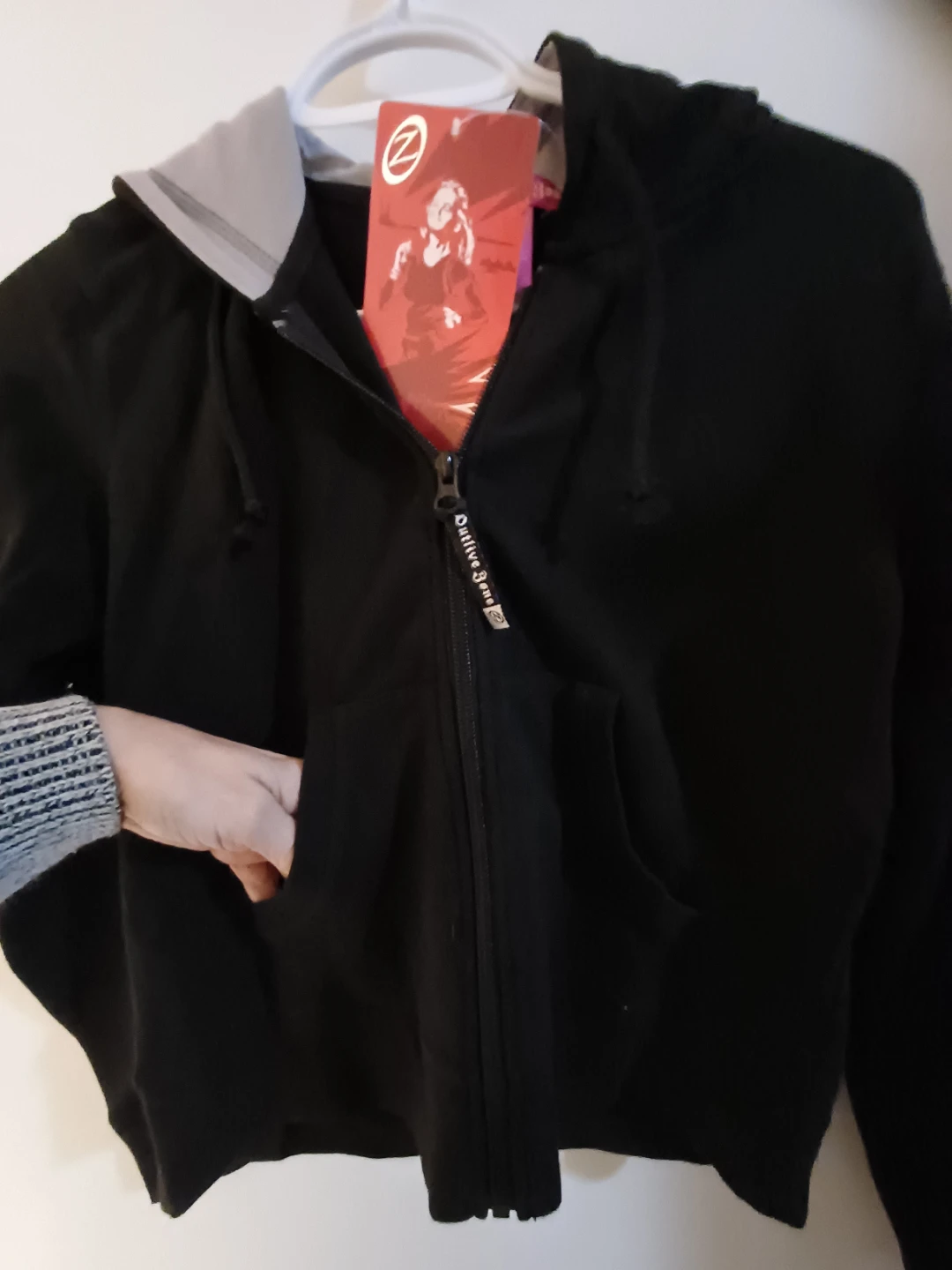 NEW Active Zone Black Zip-Up Hoodie - Size S 🏆 - photo 3