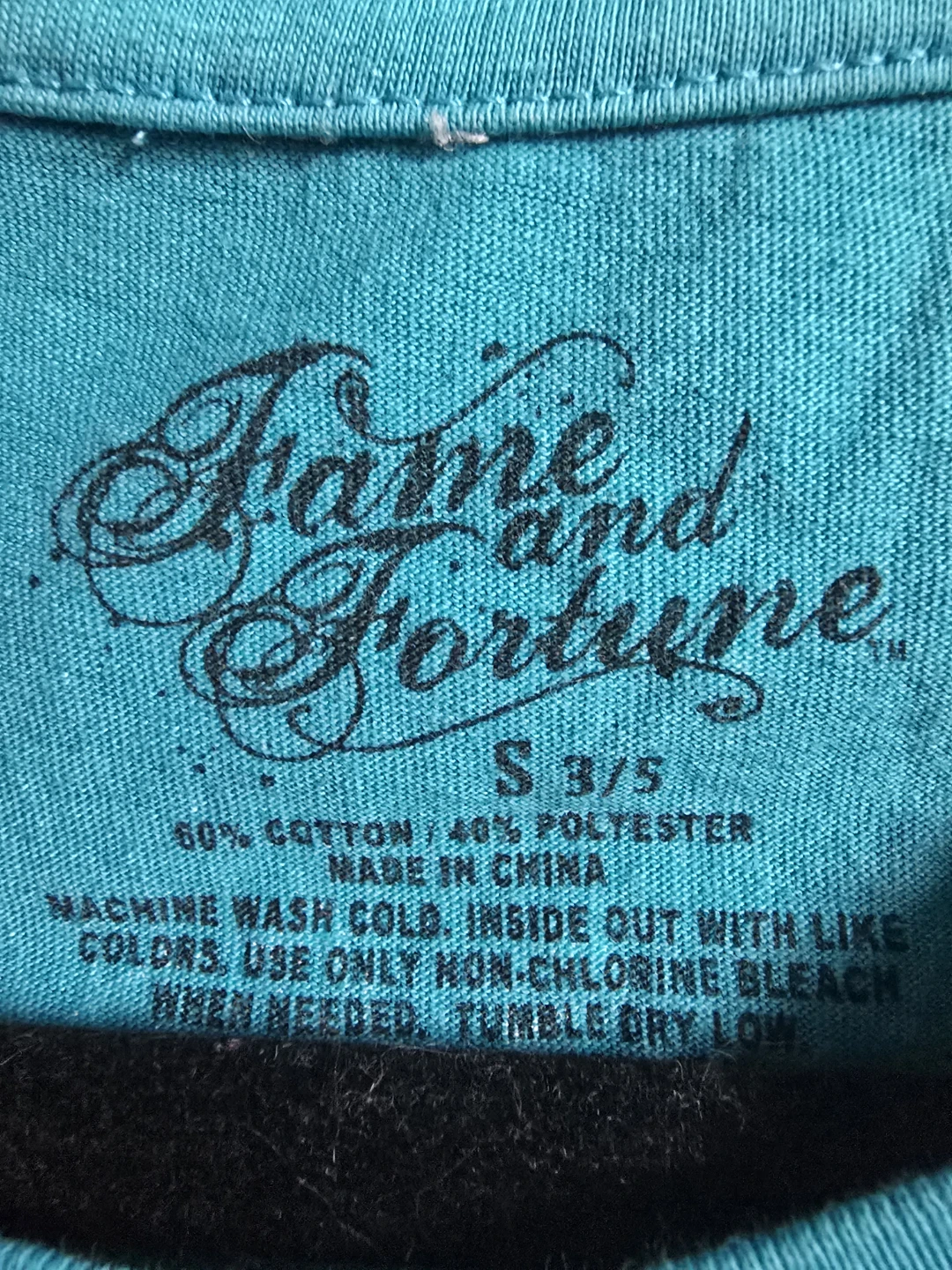 Fame & Fortune Teal Winged Heart T-Shirt Size S - photo 4