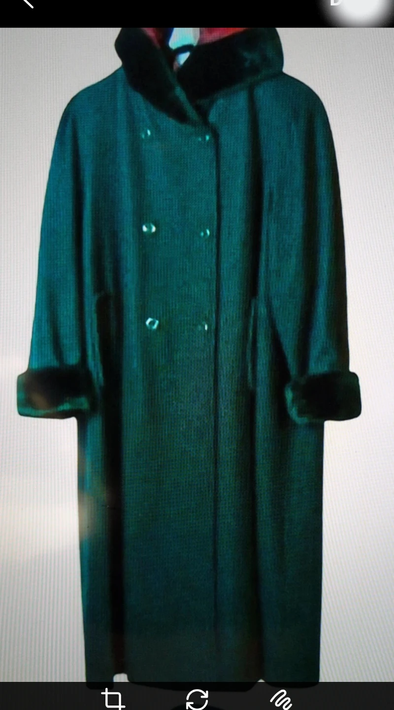Women's Wool Blend Coat with Fur Trim - photo 2