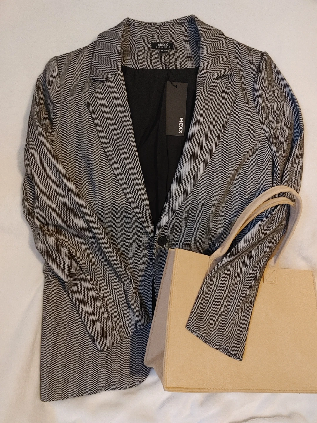 Women's Relaxed Fit Tweed Blazer & Tote Bag - New - photo 2