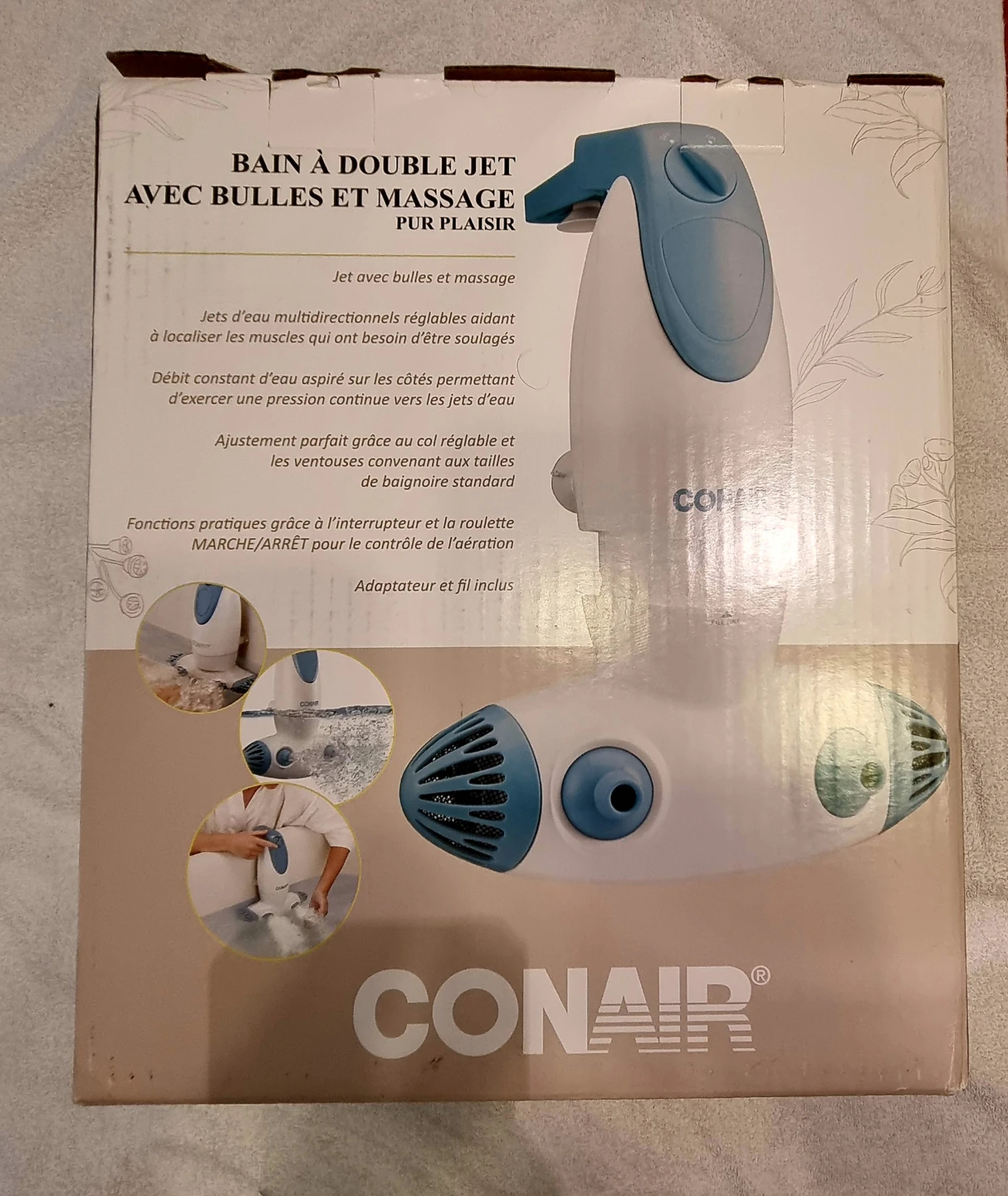 Conair Portable Bath Spa with Dual Hydro Jets