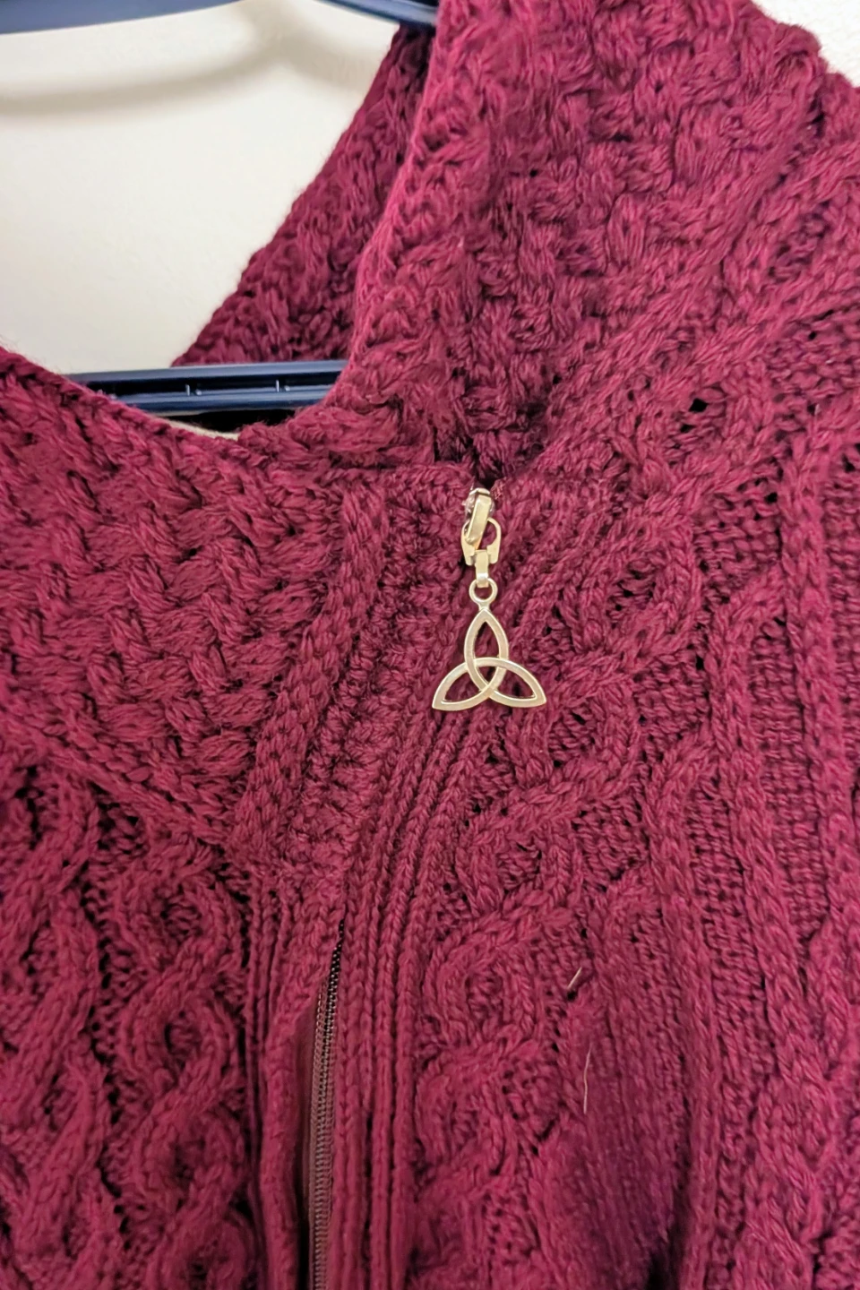 Brand New with Tags Aran Burgundy Sweater - Women's Large - photo 2