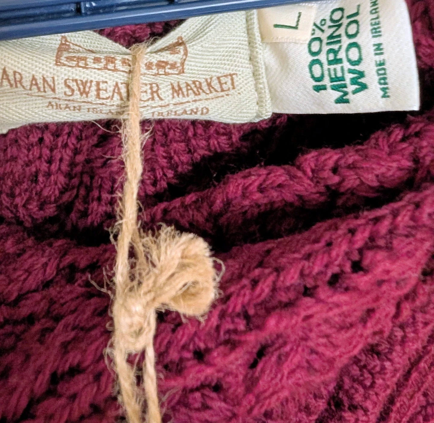 Brand New with Tags Aran Burgundy Sweater - Women's Large - photo 3