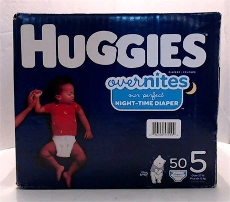 Huggies Overnites Diapers Size 5, 50 Count 🏆