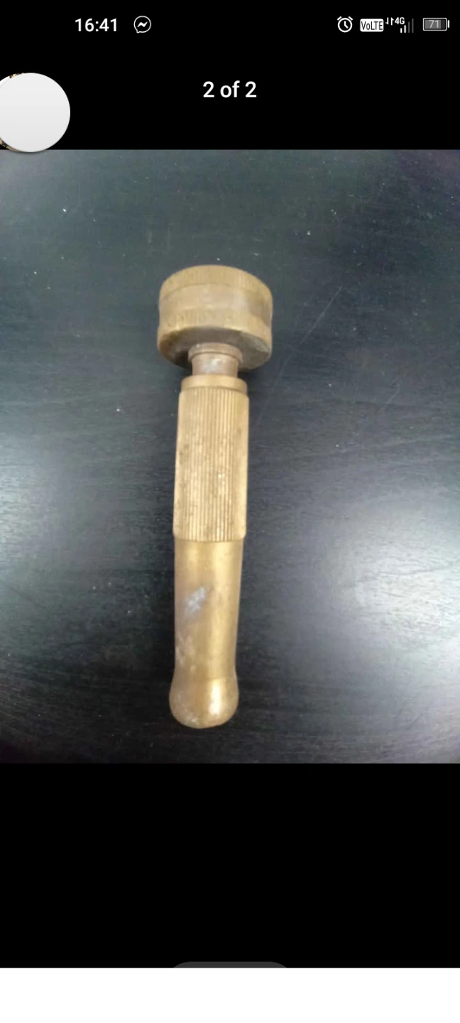 Brass Adjustable Water Hose Nozzle - photo 2