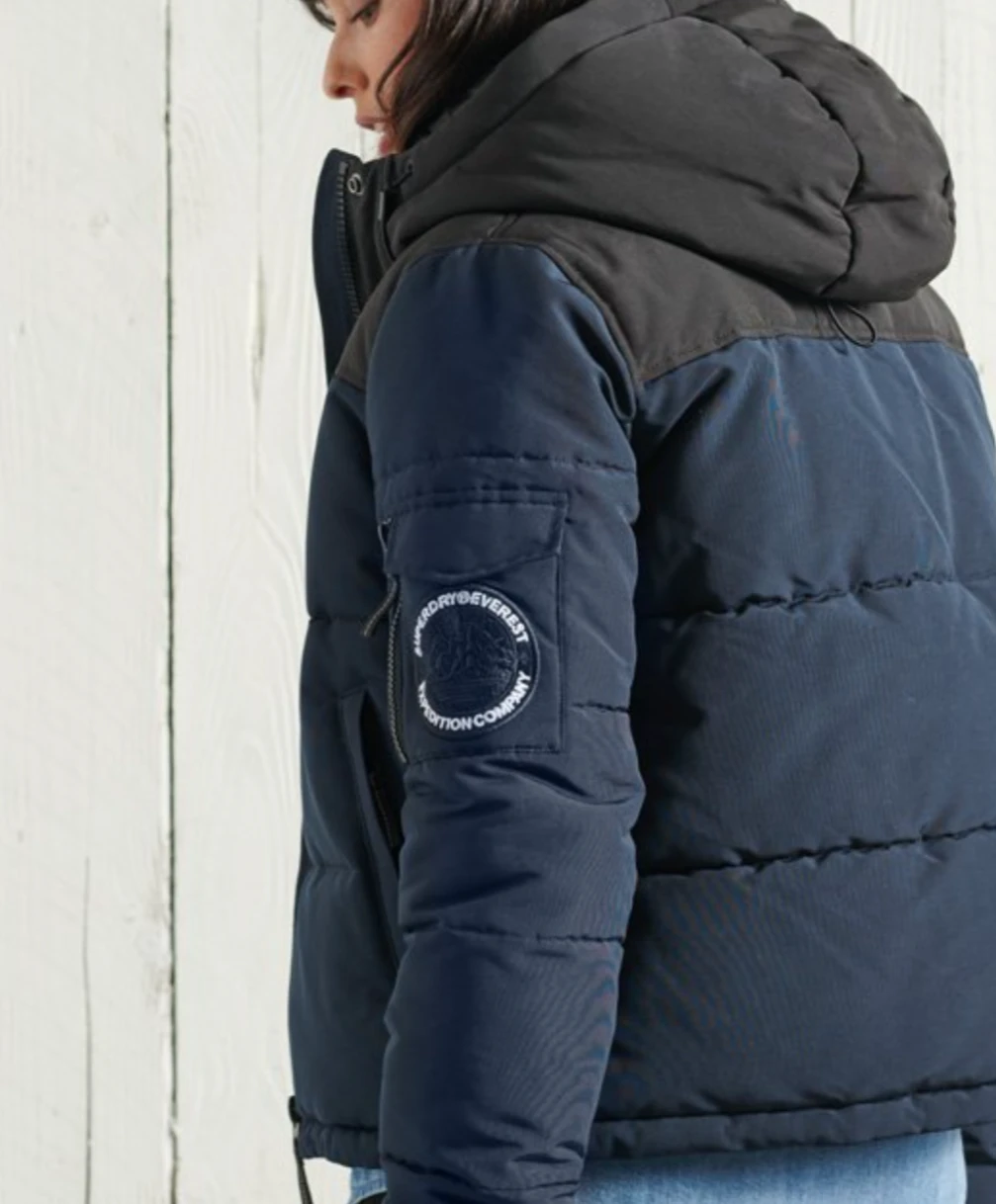 Superdry Everest Expedition Puffer Jacket Navy UK 14