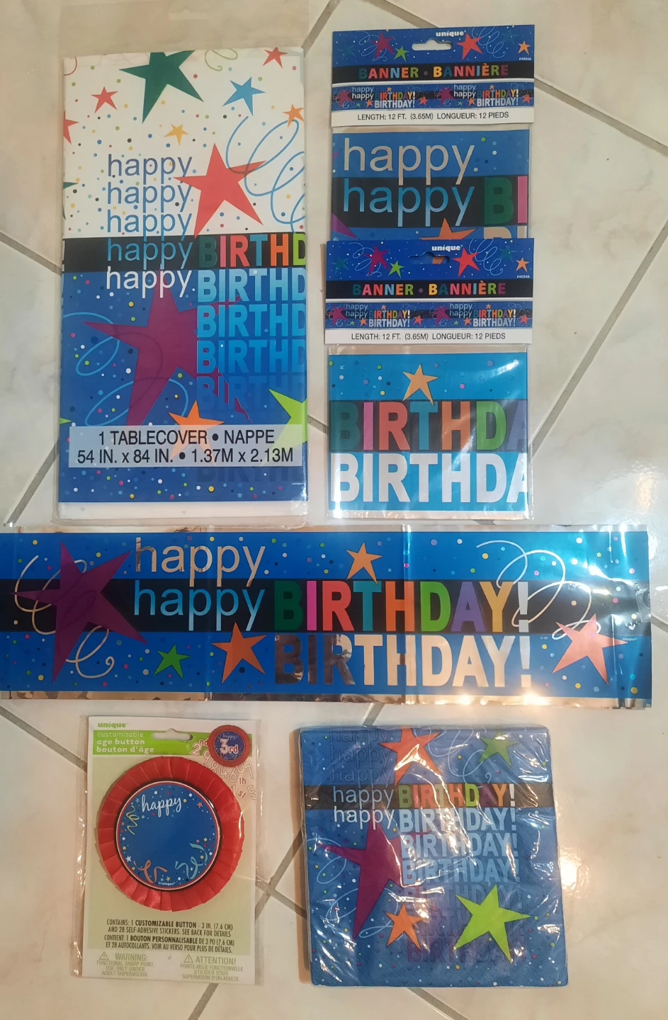 Happy Birthday Party Supplies Bundle - Blue🏆 - photo 2