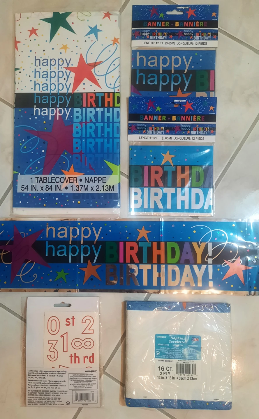 Happy Birthday Party Supplies Bundle - Blue🏆 - photo 3