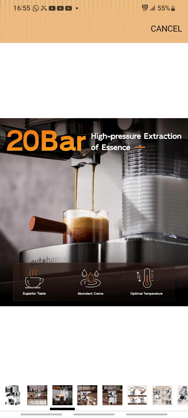 NEW in Box - Espresso Machine 20 bar with Automatic Milk Frother - photo 5