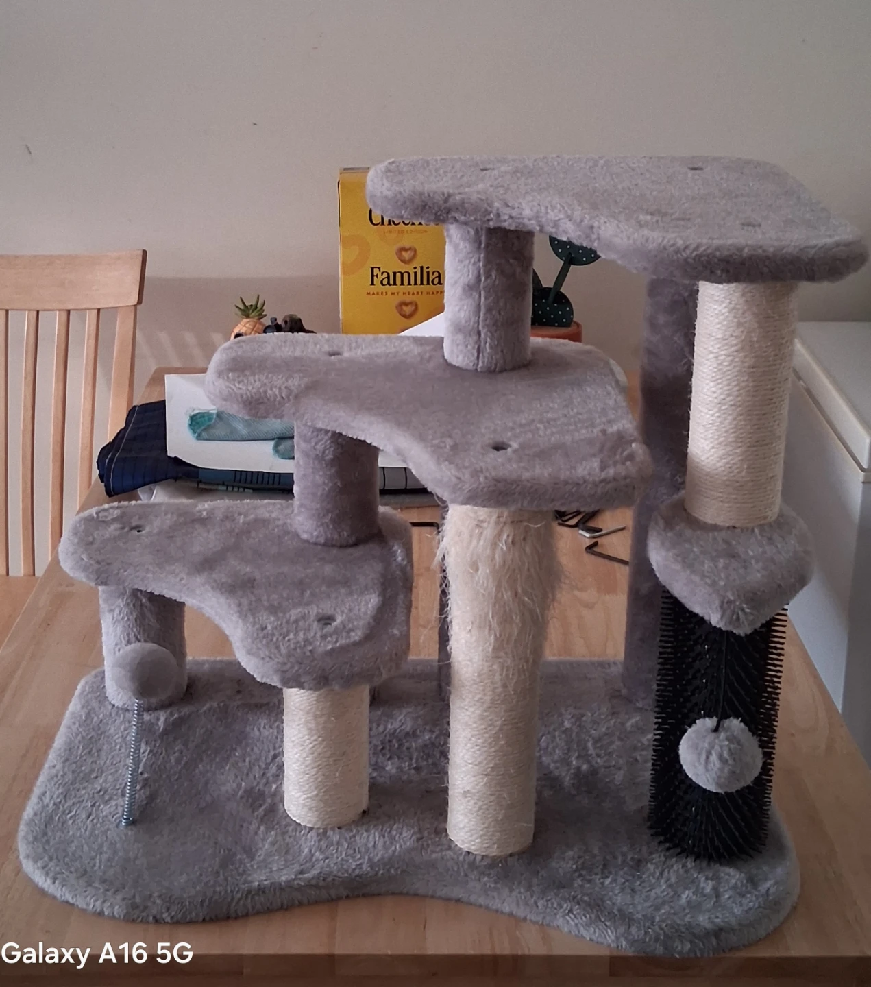Gray Multi-Level Cat Tree with Scratching Post - photo 2