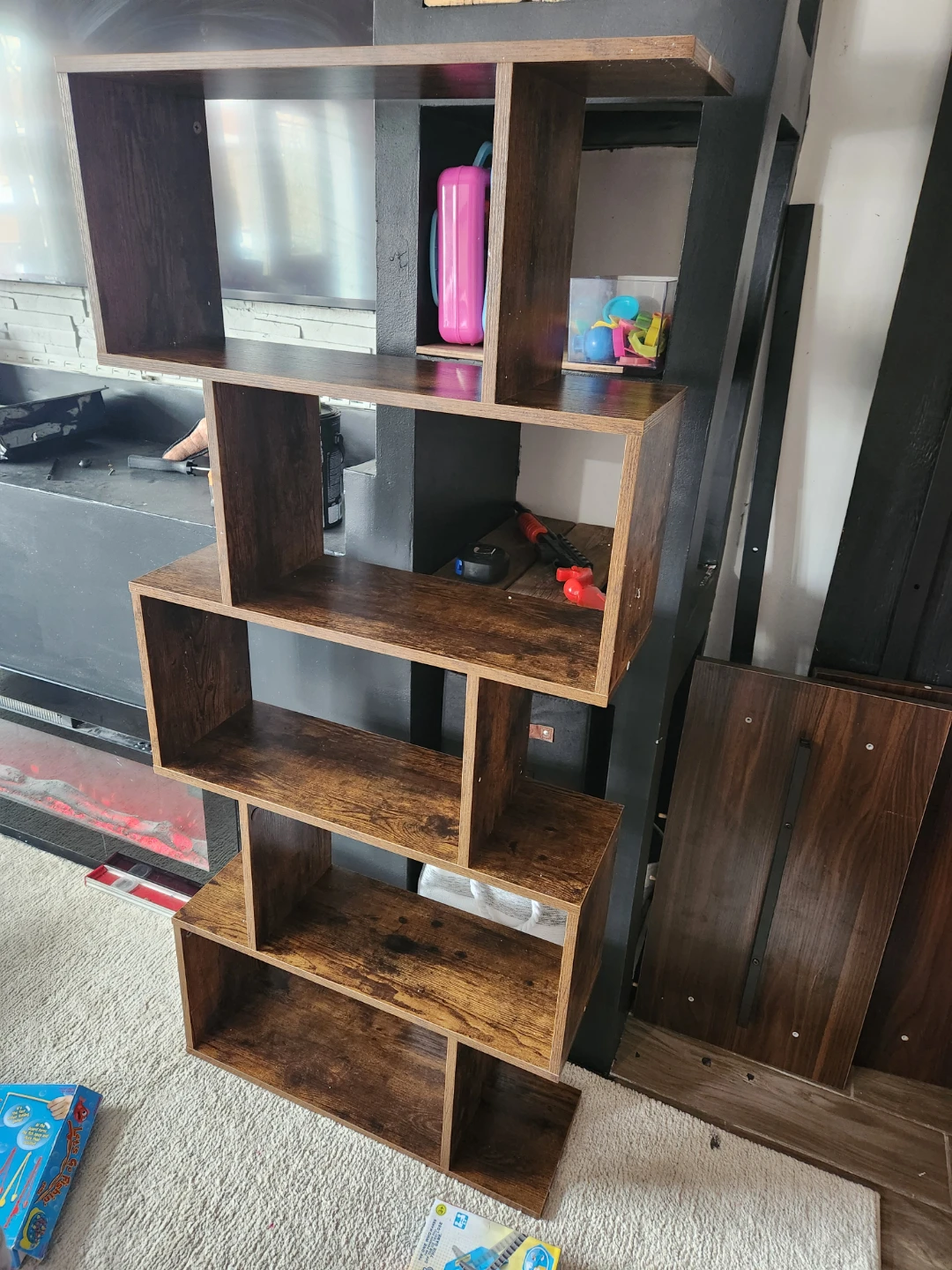 Wooden Bookshelf Unit