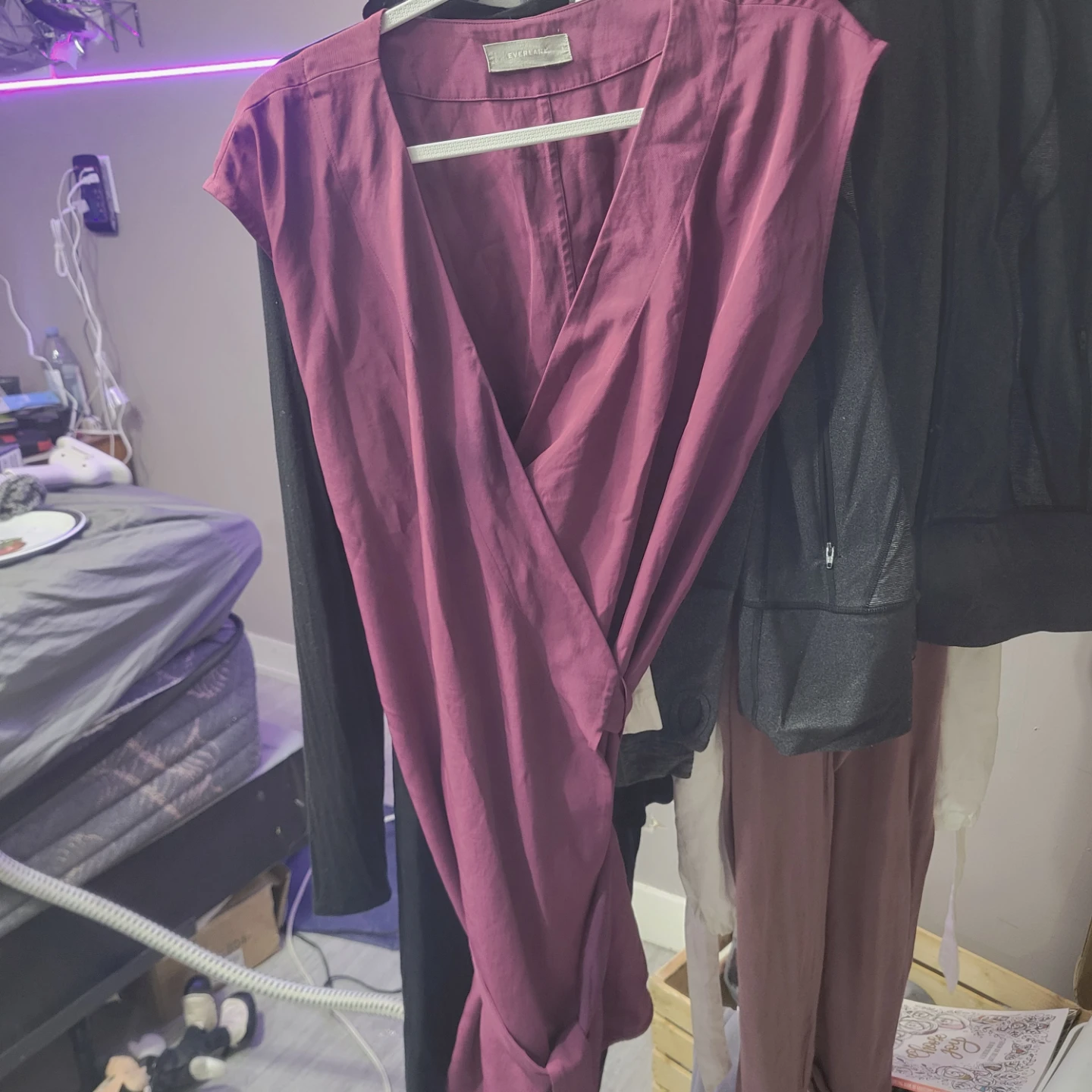 Everlane Purple Sleeveless Wrap Dress - photo 2