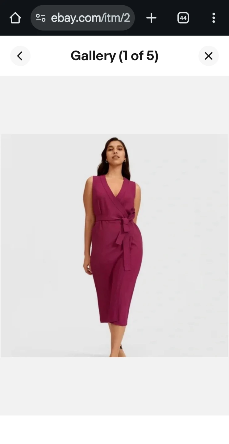 Everlane Purple Sleeveless Wrap Dress