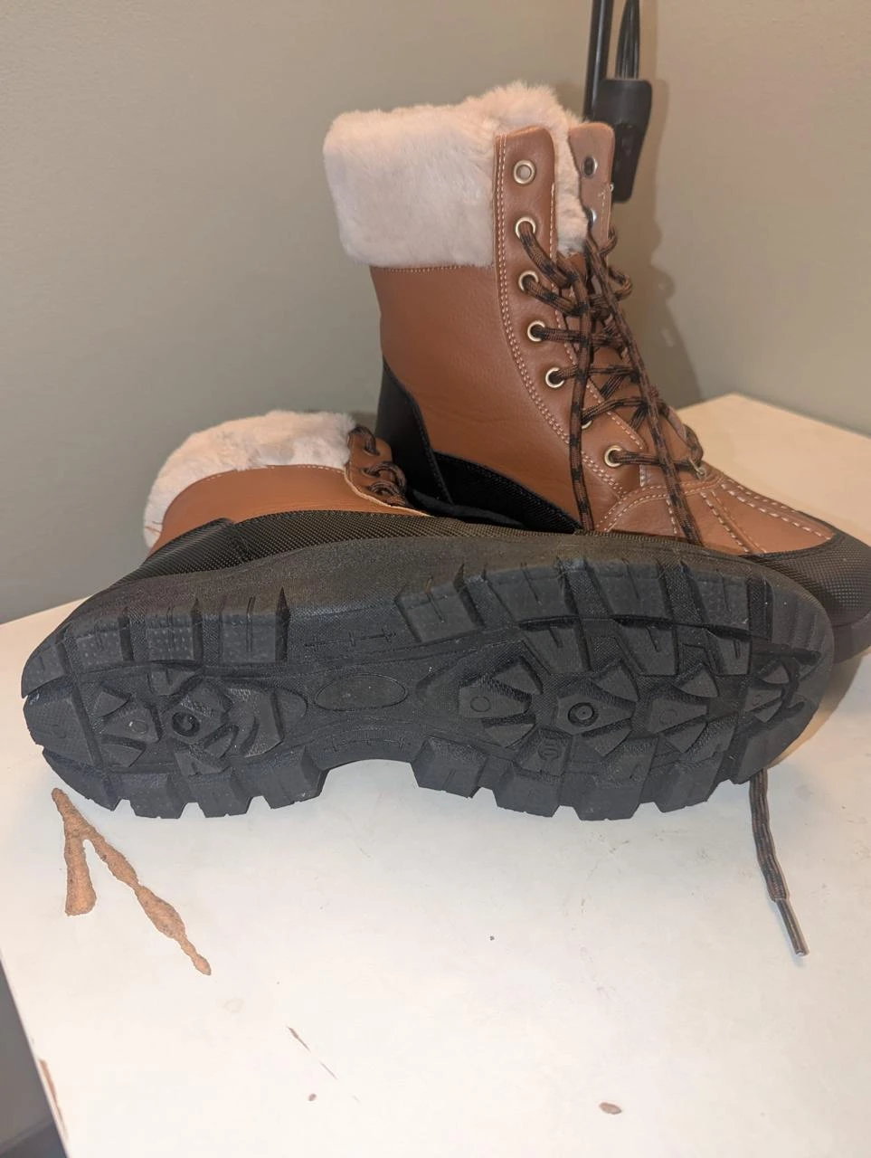 Brown and Black Winter Boots with Fur Lining - photo 2