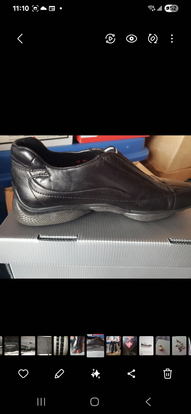 Prada Men's Black Leather Dress Shoes
