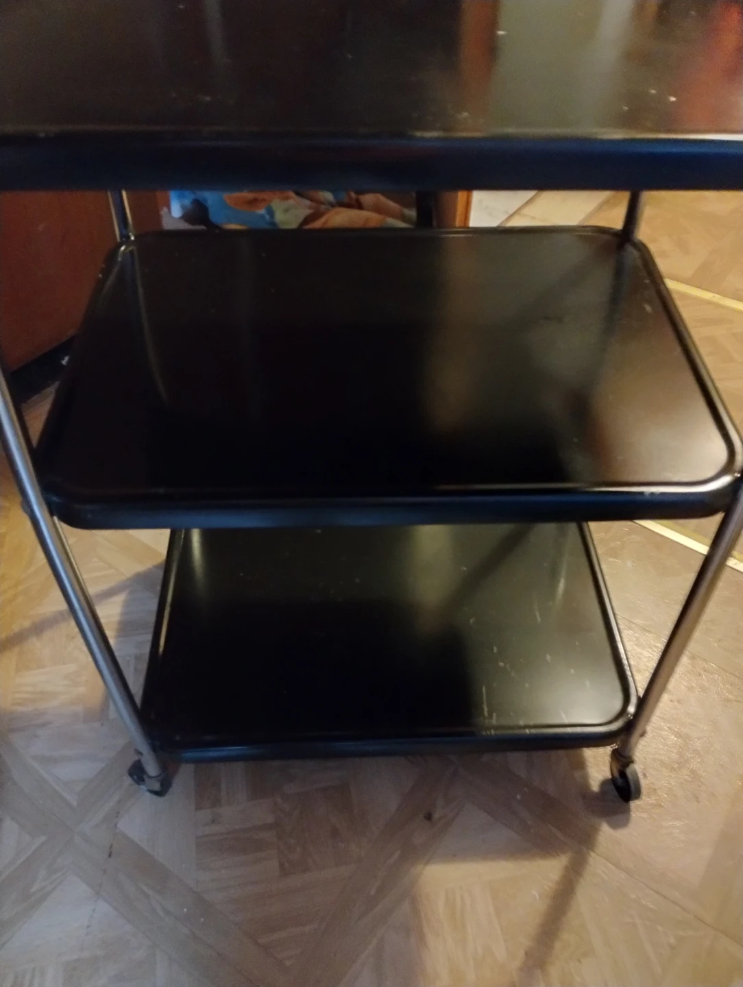 Black 3-Tier Rolling Utility Cart - photo 5