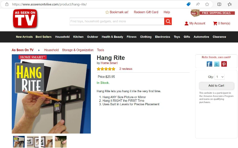 HOME SMART - Hang Rite - Brand New in Box!! 🏆