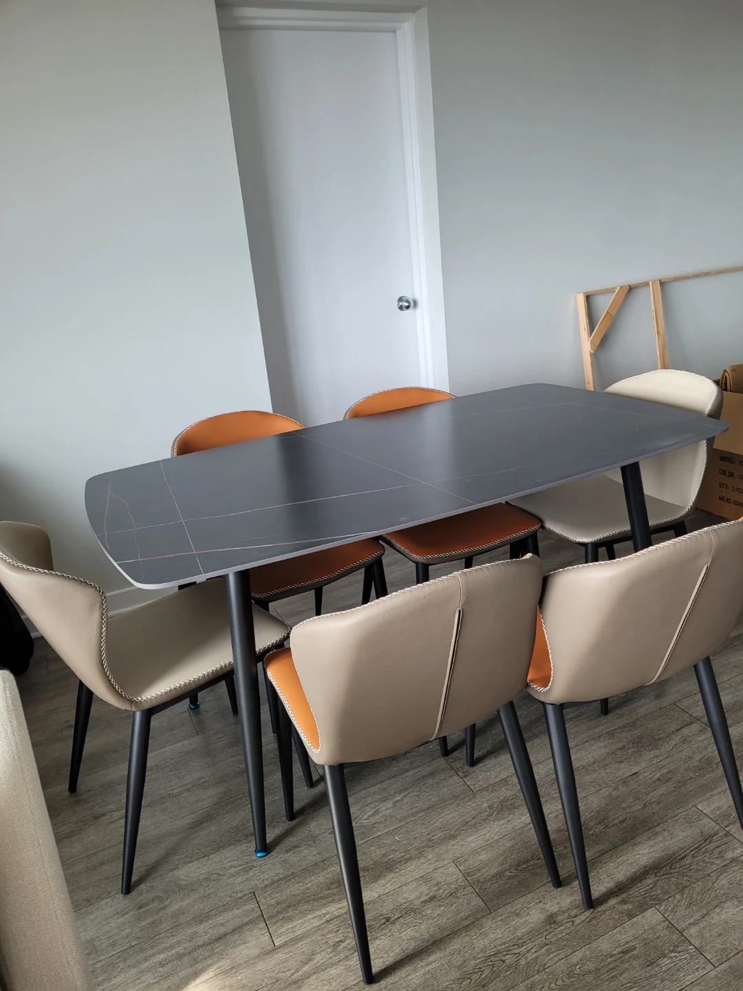 Modern Dining Table Set with 6 Chairs