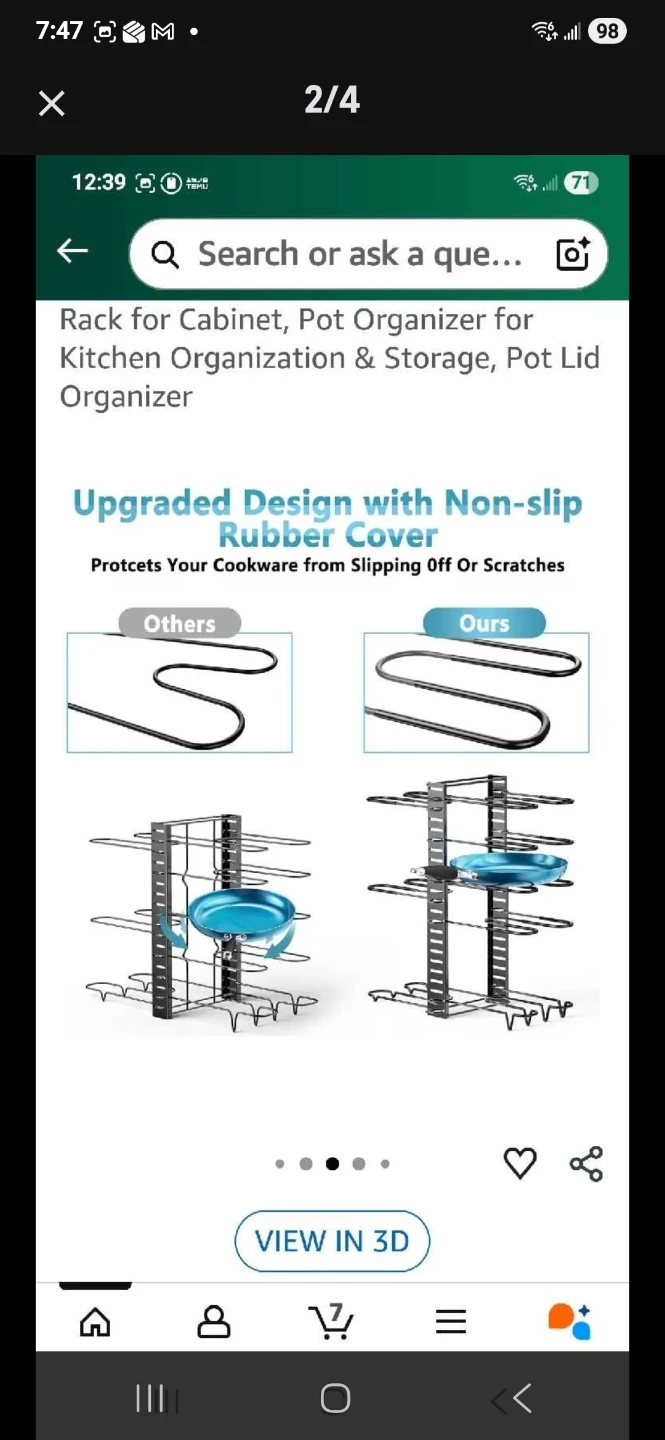 ORDORA 8 Tier Pot and Pan Organizer Rack