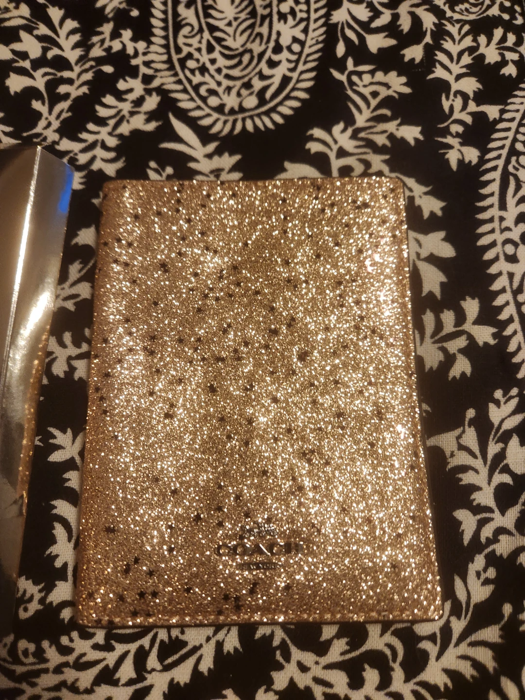 Coach Glitter Passport Holder & Luggage Tag Set