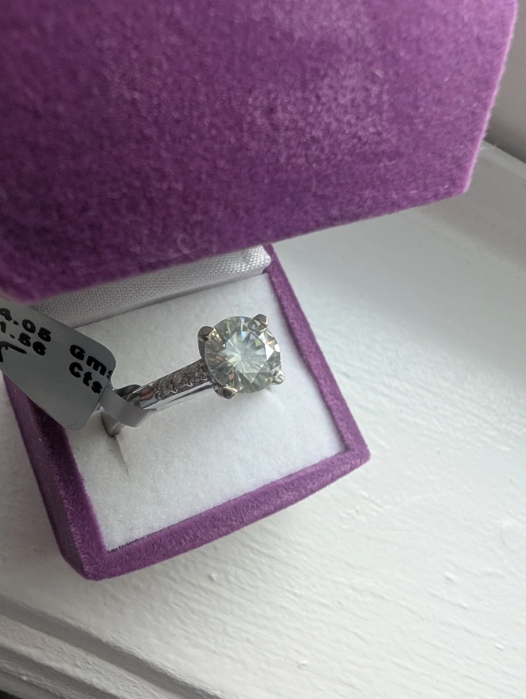 Brand New Silver Moissanite Ring For Sale - photo 2